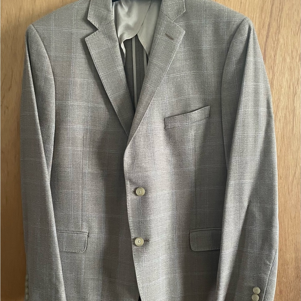 NWOT BLACK BROWN 1826  Two Button Mens Sports Jacket Blazer 44R